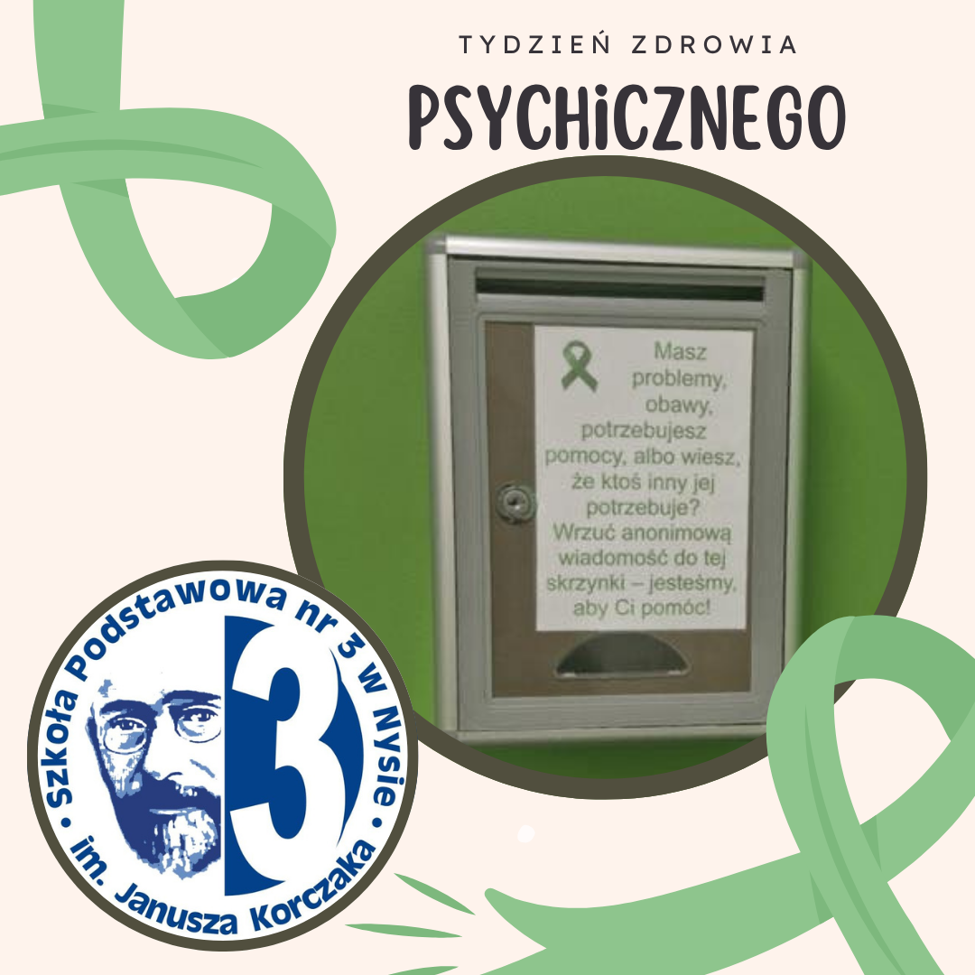 Kolaż zdjęć ukazujący Tydzień Zdrowia Psychicznego w naszej szkole.