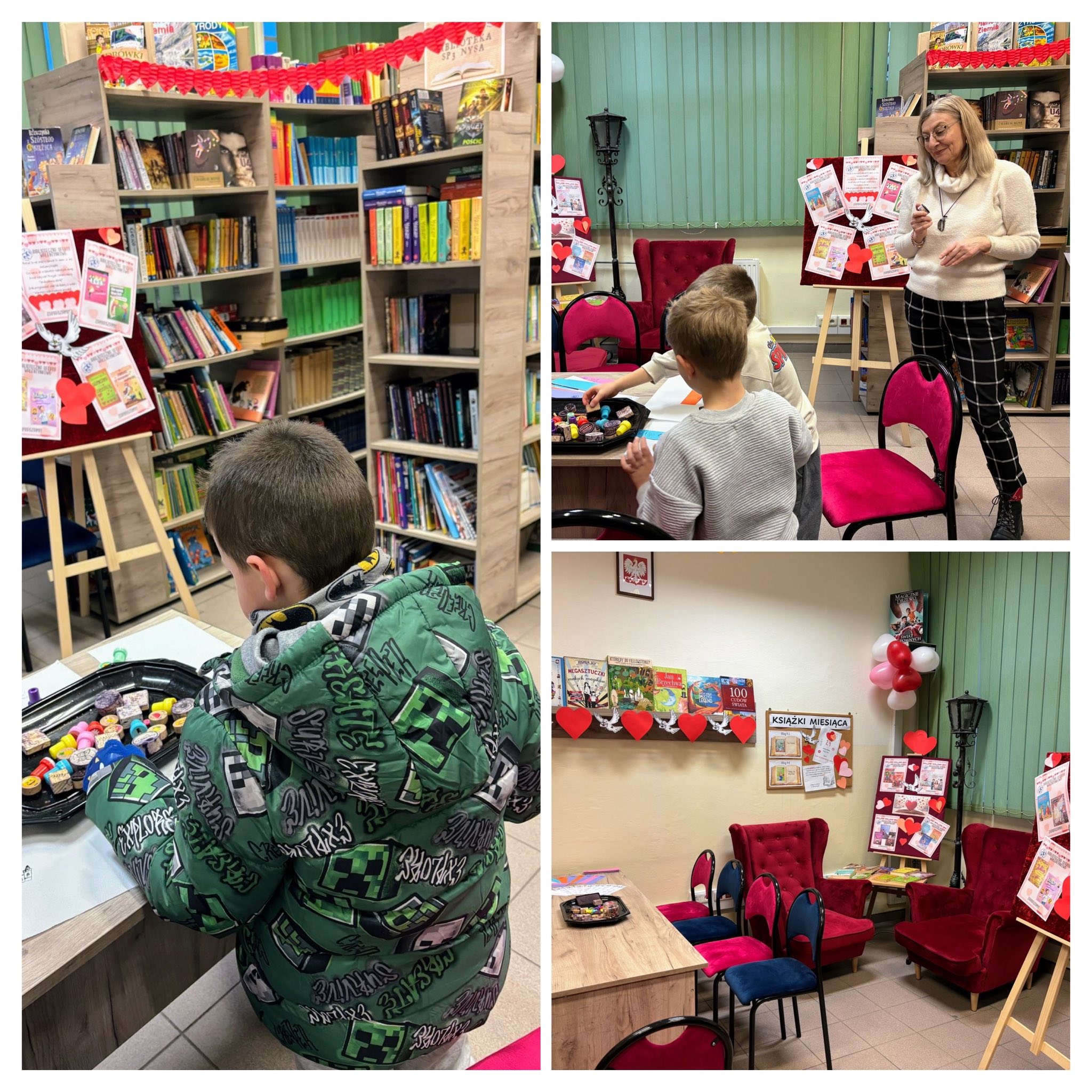 Kolaż zdjęć przedstawiający Dzień Otwartych Drzwi w naszej szkole.