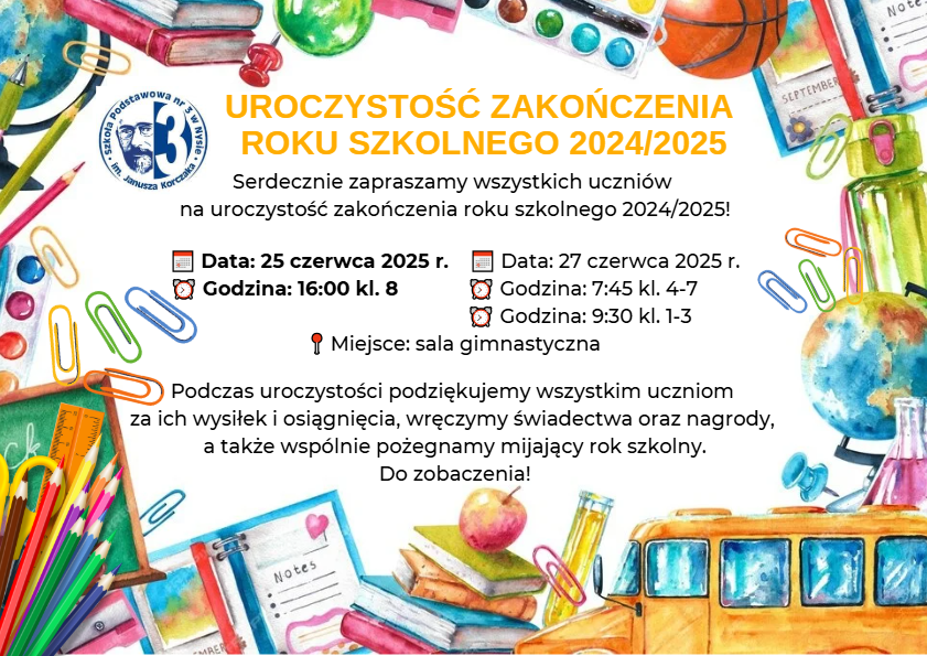 zakończenie roku 2024 2025
